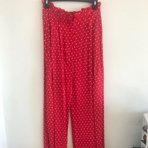Polka Dot Straight Leg Pant